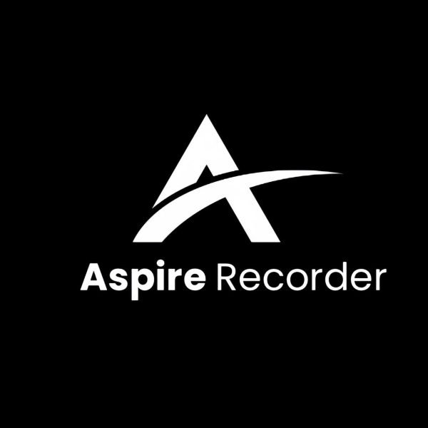 aspire recorder logo black and white color